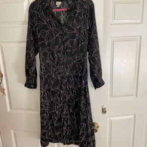Target midi black long sleeve dress